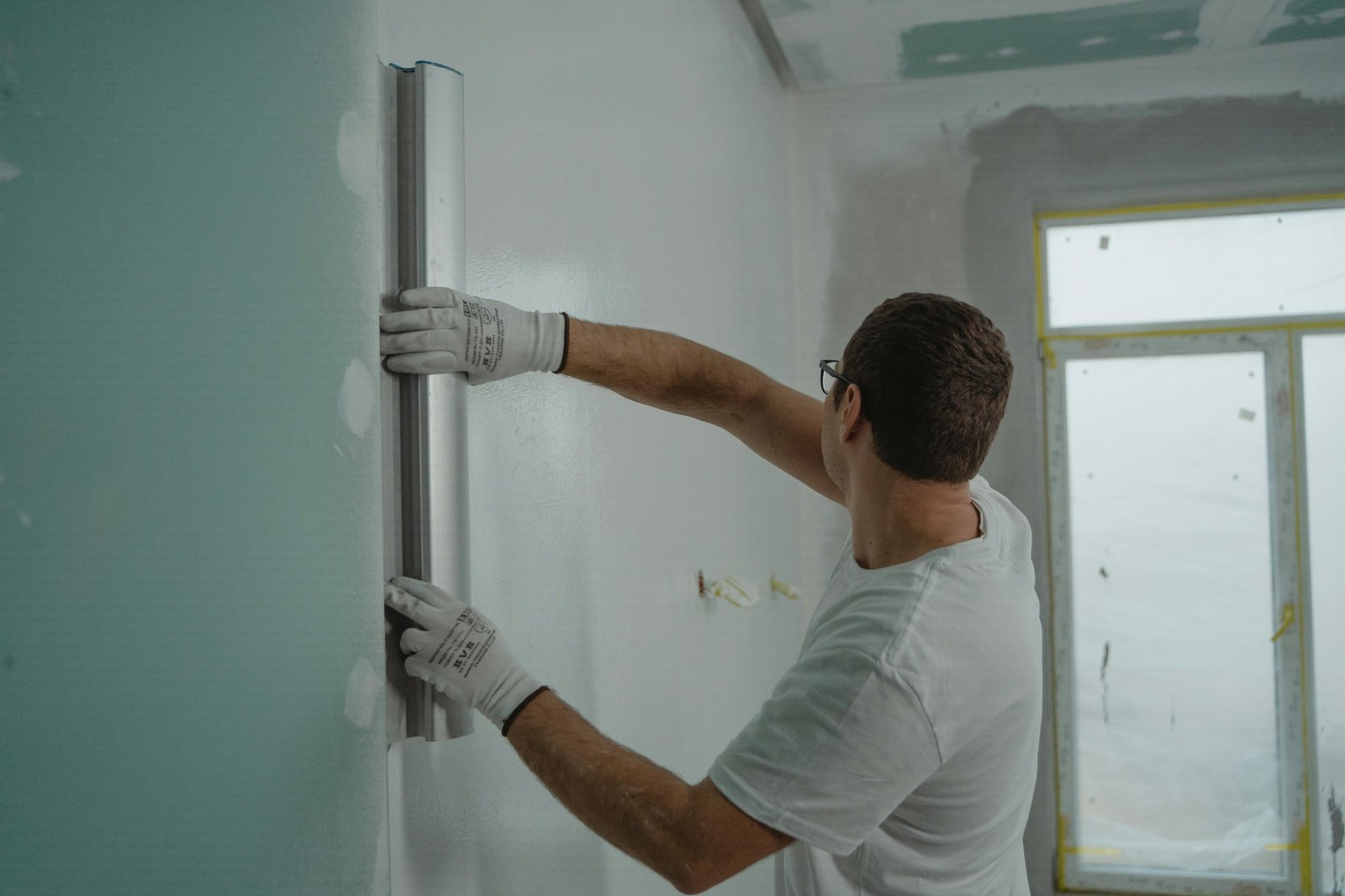 Interior renovation work in a home